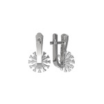 Серьги из белого золота 585 пробы с бриллиантами