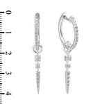 Серьги ARROWS из белого золота 585 пробы с бриллиантами