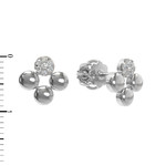 Серьги-винты BALLS из белого золота 585 пробы с бриллиантами