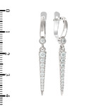 Серьги ARROWS из белого золота 585 пробы с бриллиантами