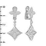 Серьги из белого золота 585 пробы с бриллиантами