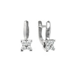Серьги из белого золота 585 пробы с бриллиантами