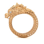 Кольцо DRAGON
 из красного золота 585 пробы с бриллиантами