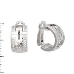 Серьги из белого золота 585 пробы с бриллиантами