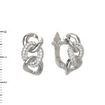 Серьги из белого золота 585 пробы с бриллиантами