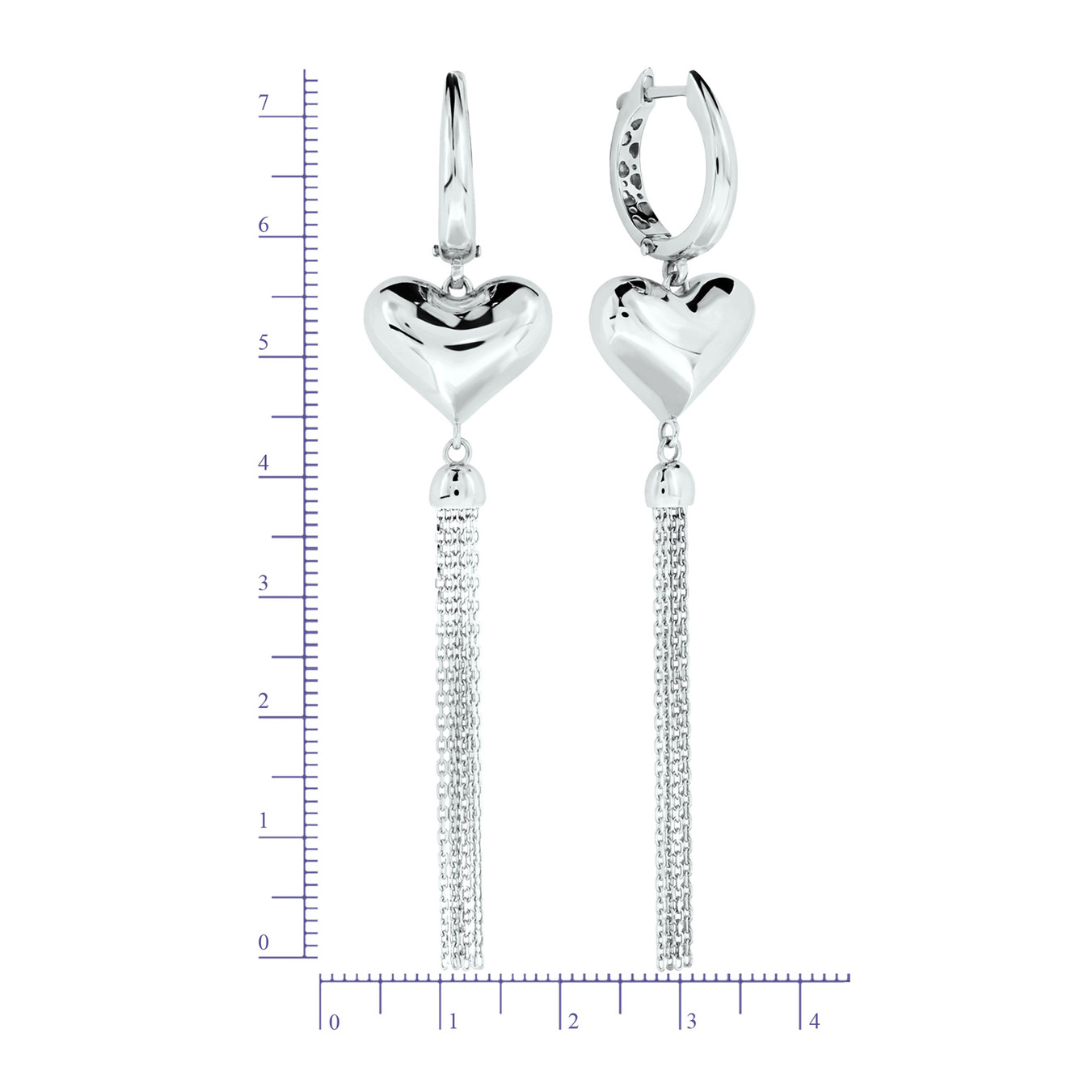 Серьги из белого золота 585 пробы