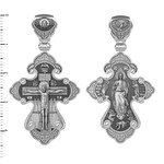 Крест из белого золота 585 пробы