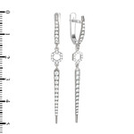 Серьги ARROWS из белого золота 585 пробы с бриллиантами