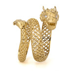 Кольцо DRAGON
 из лимонного золота 585 пробы с бриллиантами