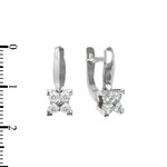 Серьги из белого золота 585 пробы с бриллиантами