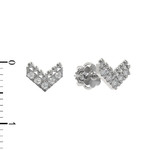 Серьги-винты BALLS из белого золота 585 пробы с бриллиантами