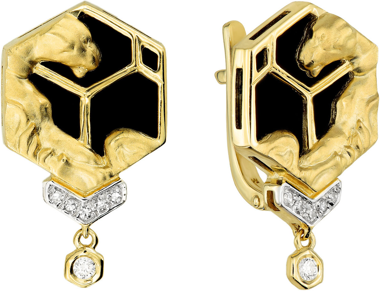 Серьги Hexagon