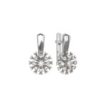 Серьги из белого золота 585 пробы с бриллиантами