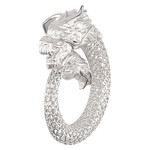 Подвеска DRAGON
 из белого золота 585 пробы с бриллиантами