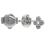 Серьги-пусеты BALLS из белого золота 585 пробы с бриллиантами