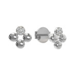 Серьги-пусеты BALLS из белого золота 585 пробы с бриллиантами