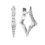 Серьги ARROWS из белого золота 585 пробы с бриллиантами
