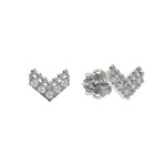 Серьги-винты BALLS из белого золота 585 пробы с бриллиантами