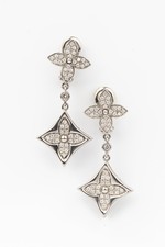 Серьги из белого золота 585 пробы с бриллиантами
