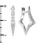 Серьги ARROWS из белого золота 585 пробы с бриллиантами