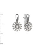 Серьги из белого золота 585 пробы с бриллиантами