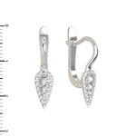 Серьги ARROWS из белого золота 585 пробы с бриллиантами