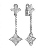 Серьги из белого золота 585 пробы с бриллиантами